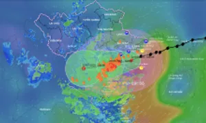 Bão đổ bộ Hưng Yên - Ninh Bình sáng nay Bão đổ bộ Hưng Yên - Ninh Bình sáng nay